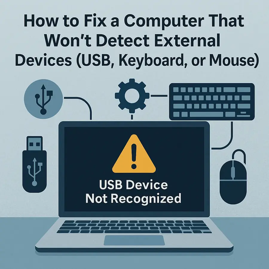 How to Fix a Computer That Won’t Detect External Devices (USB, Keyboard, or Mouse)