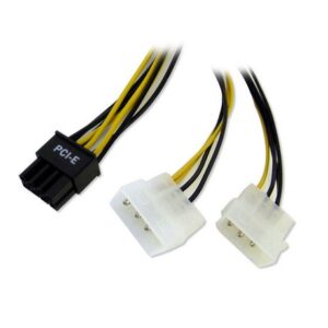 PCI Express 8pin to 2 Power Supply 4 Pin Adapter Cable