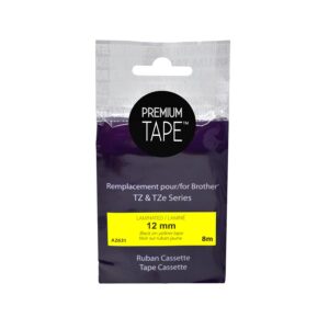 BROTHER - AZ631 - Black on Yellow Tape - 12mm