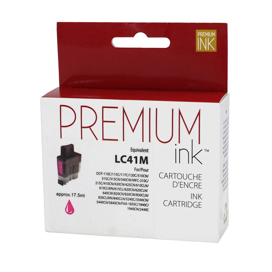 Premium New Ink/Toner Replacement for Brother LC41 (Magenta)