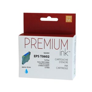 Premium New Ink/Toner Replacement for EPSON T0602 (Cyan)
