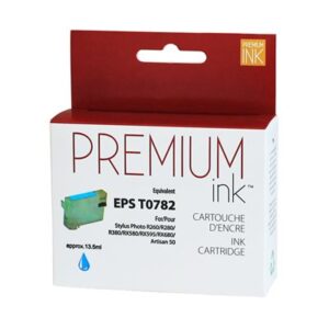 Premium New Ink/Toner Replacement for EPSON T0782 (Cyan)