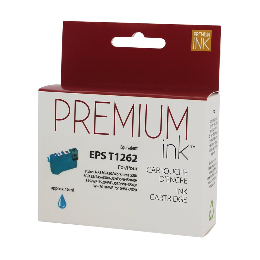 Premium New Ink/Toner Replacement for EPSON 1262 (Cyan)
