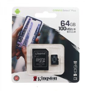 Kingston 64GB microSDXC Class 10 Flash Memory Card