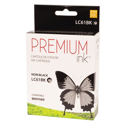 Premium New Ink/Toner Replacement for Brother LC 61XL (Black)