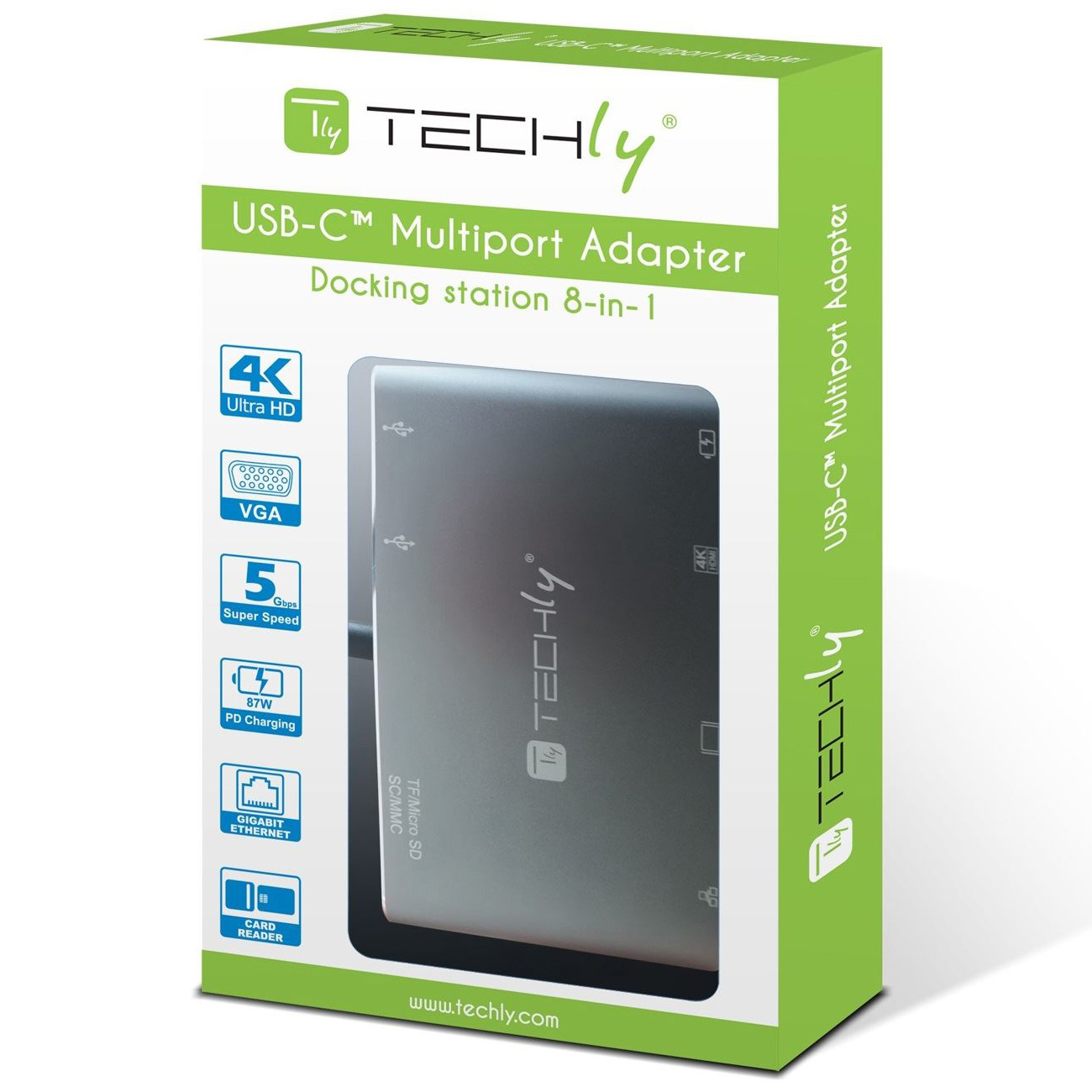 TECHLY - USB-C to Multiport Adapter