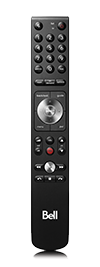 Bell TV Slim Remote Control 6.4 IR/UHF