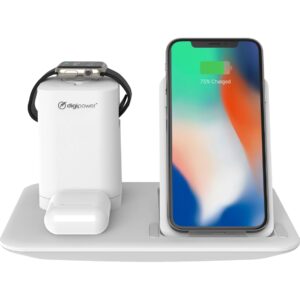 Digipower 3-in-1 Wireless Charger For iPhone, Apple Watch, Airpods