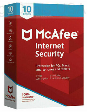 Mcafee Internet Security 10-Devices 1Yr