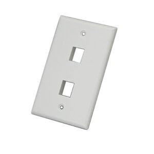 Keystone Wall Plate, 2 Port - White