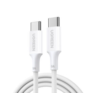 USB-C to USB-C 5A - 100W Braided Cable - 2M White