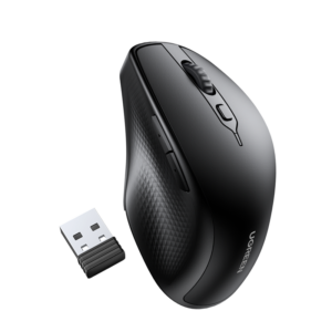 Ergonomic Contoured-Shape Design - Wireless Mouse (Black)